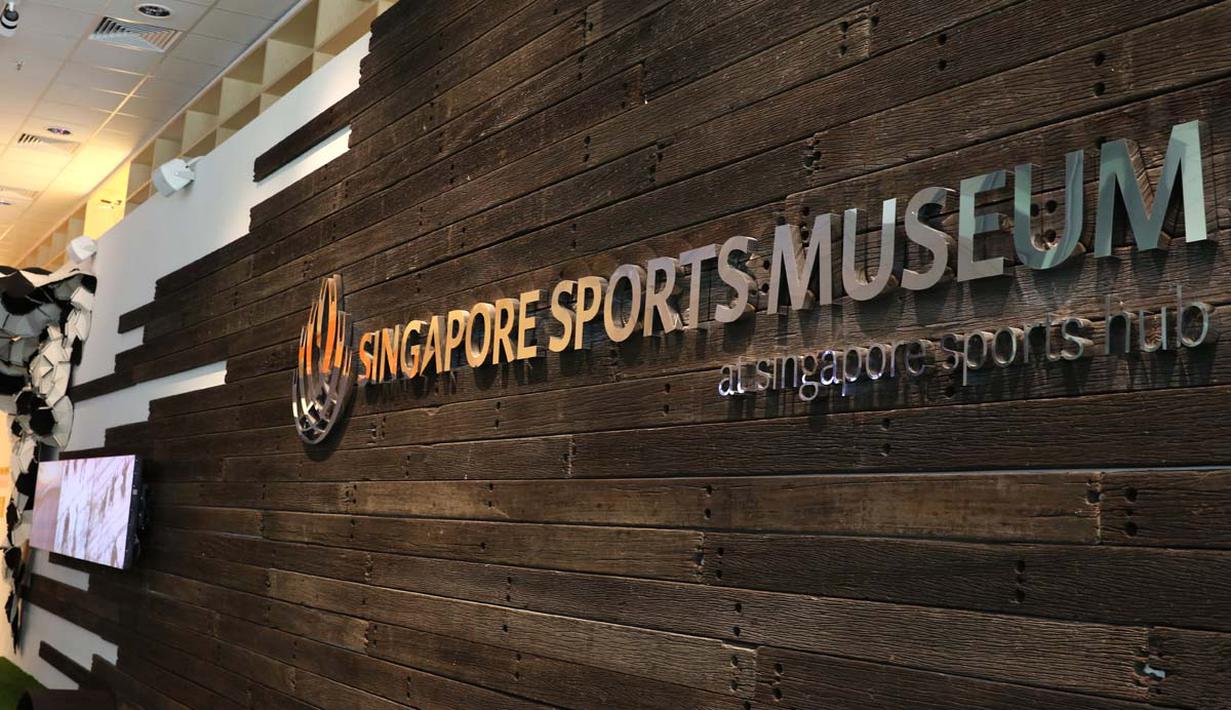 Bagian depan Museum Olah Raga Singapura. (Bola.com/Arief Bagus)