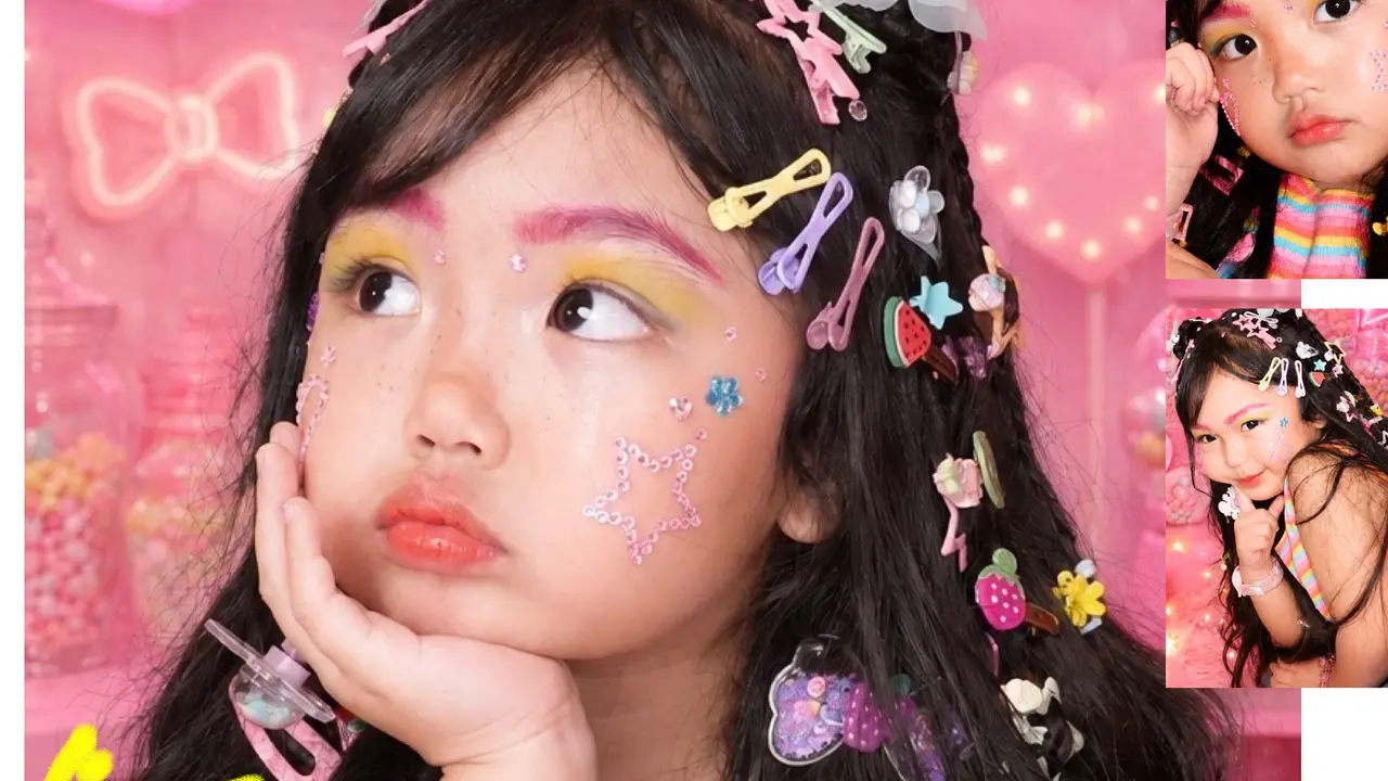 Potret Centil Menggemaskan Xarena Zenata, Putri Siti Badriah dengan Makeup Baddie ala Naykil