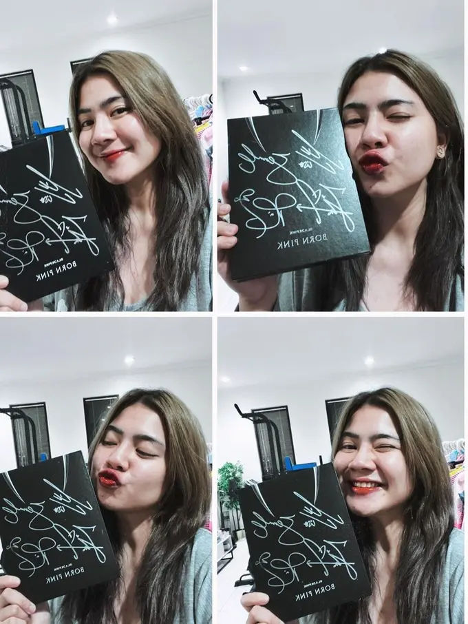 Felicya Angelista pamer album yang sudah di tanda tangani personel BLACKPINK