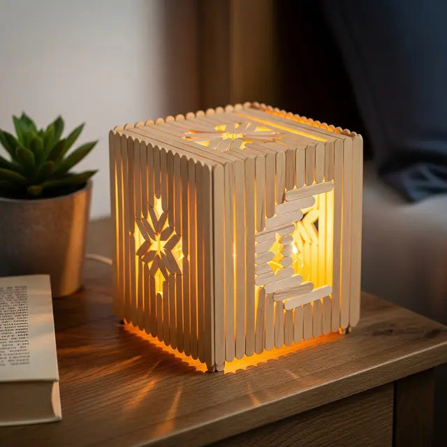 Lampu Tidur dari Stik Es Krim (AI Generated)