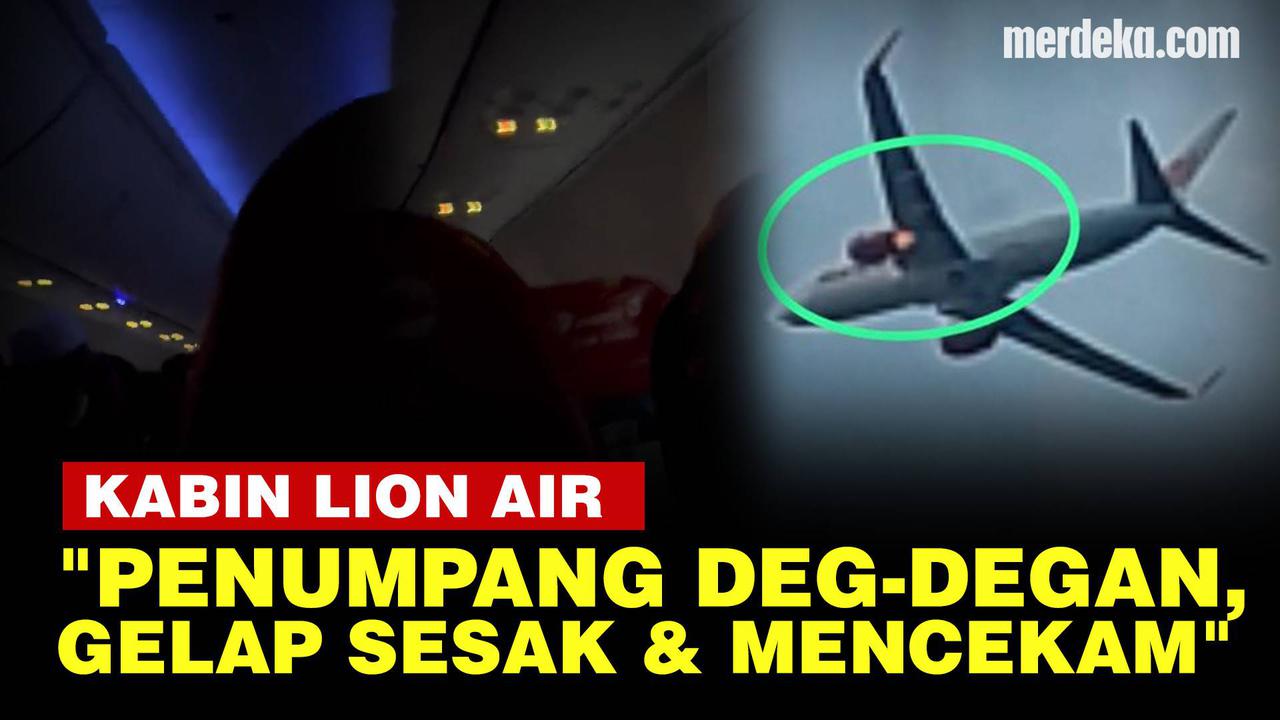 VIDEO: Suasana Mencekam Sayap Lion Air Terbakar saat Terbang, Gelap Sesak & Panas