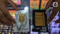 Harga emas Antam hari ini naik Rp 17 ribu dibandingkan dengan harga dalam perdagangan Senin pekan lalu, yakni Rp 1.333.000 per gram. (Liputan6.com/Angga Yuniar)