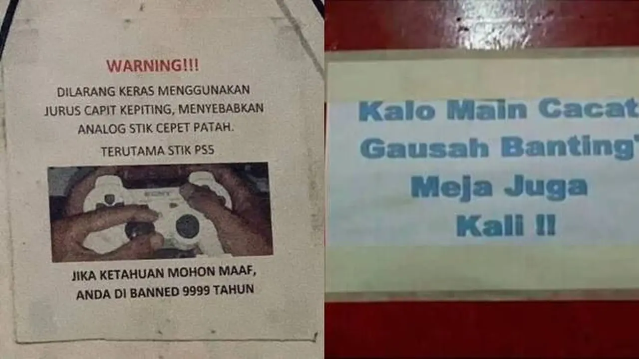 Untuk Dipatuhi, Ini 8 Tulisan Kocak di Rental PlayStation yang Bikin Geleng Kepala