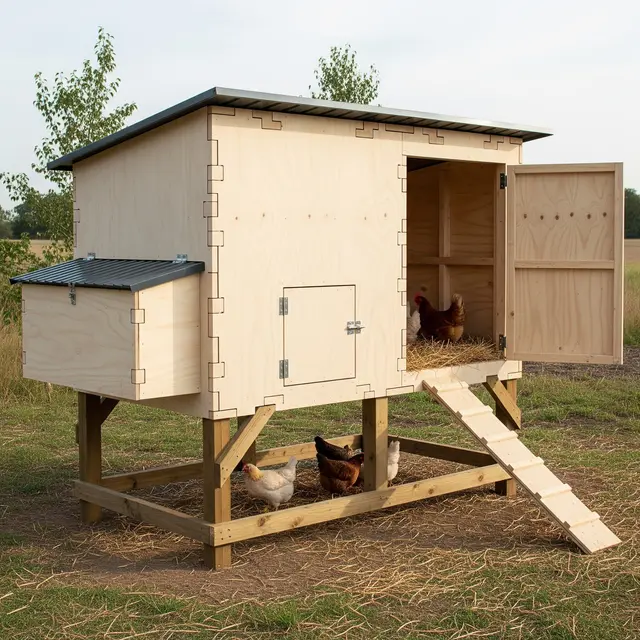 Desain Kandang Ayam Panggung Minimalis