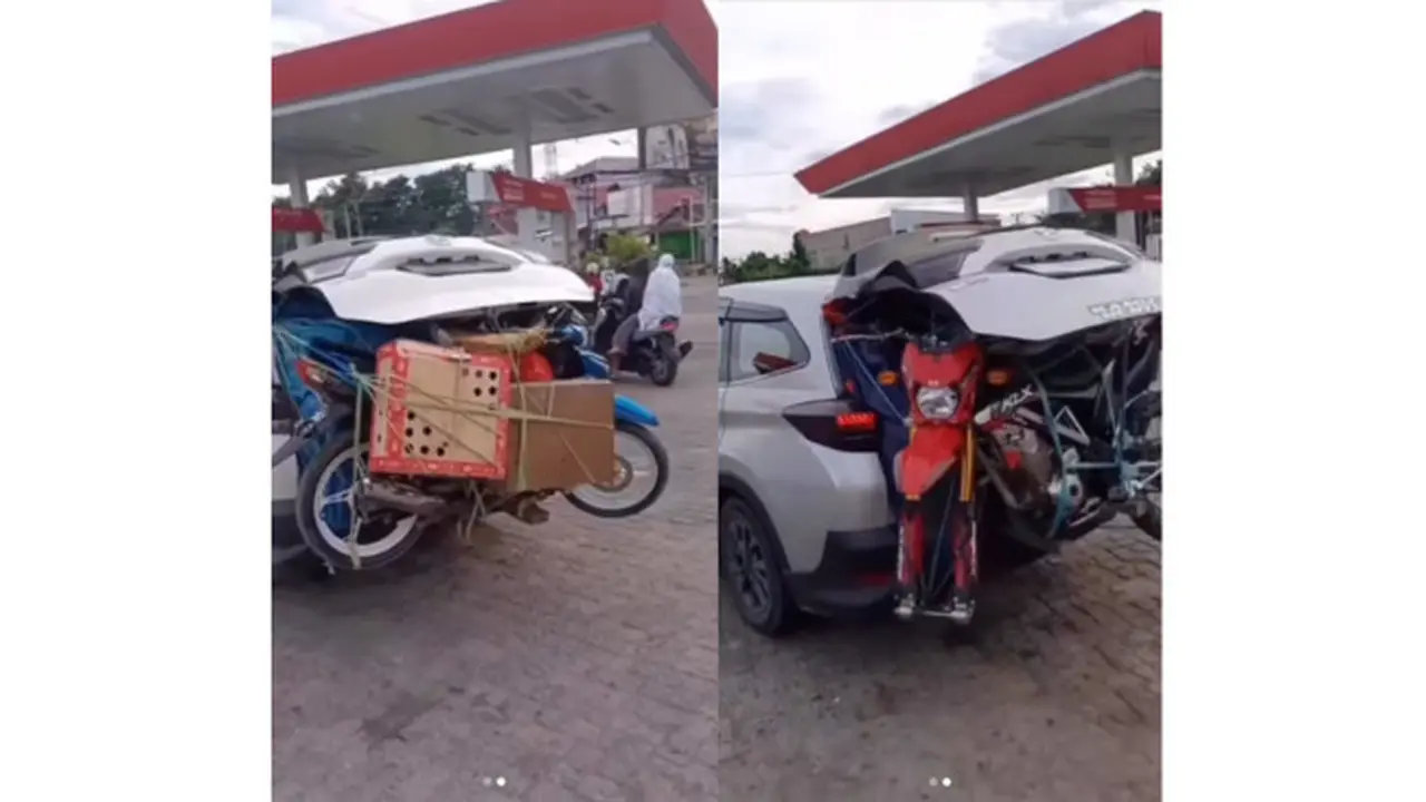 Mobil Daihatsu Terios Dipakai Angkut Motor