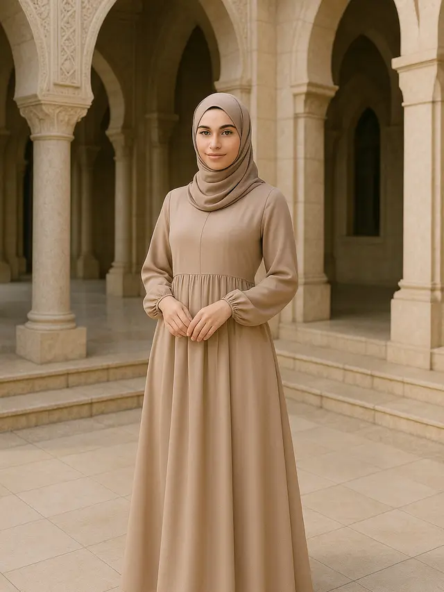 Model Gamis Dress Panjang untuk Hijaber