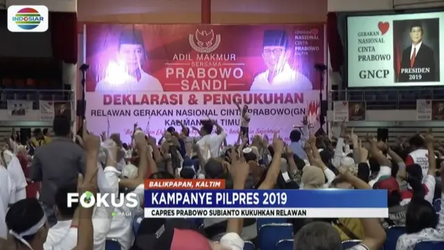 Jika terpilih jadi presiden, Prabowo Subianto menyatakan Indonesia timur akan bangkit.