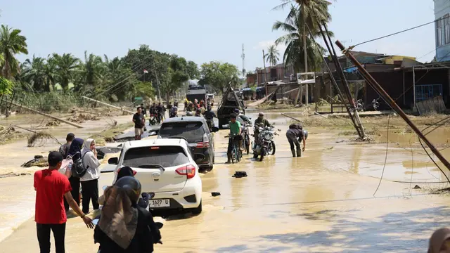 Kondisi terkini Aceh Tamiang porak poranda akibat banjir bandar
