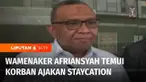 Wakil Menteri Tenaga Kerja, Afriansyah Noor menemui korban ajakan staycation untuk perpanjangan kontrak kerja di Cikarang, Kabupaten Bekasi, Jawa Barat. Wamenaker mendorong polisi untuk menyelesaikan kasus tersebut dengan memenuhi rasa keadilan bagi ...