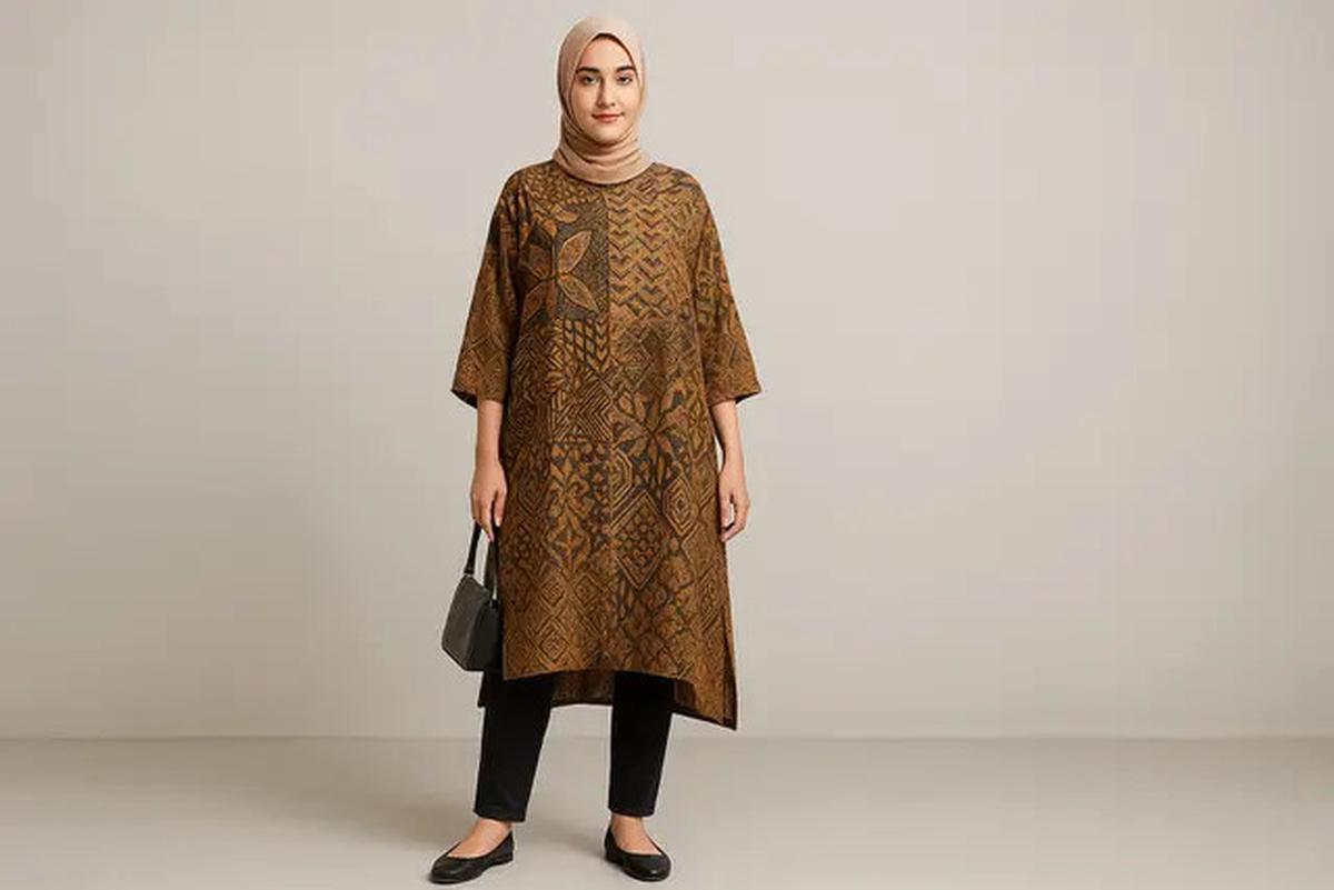 7 Model Tunik Batik Belah Samping Kanan Kiri Tren 2025, Anggun dan Nyaman untuk Segala Aktivitas