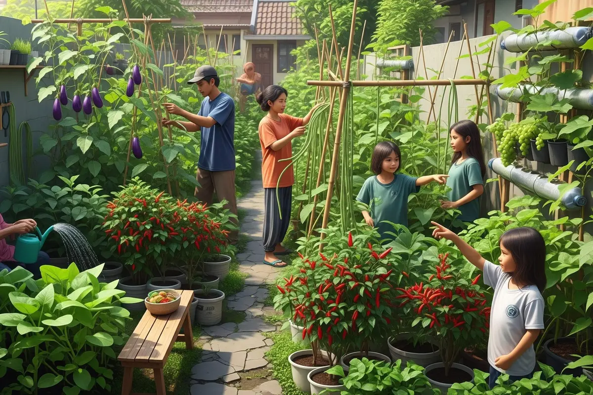 inspirasi kebun produktif warga RT tanpa modal besar