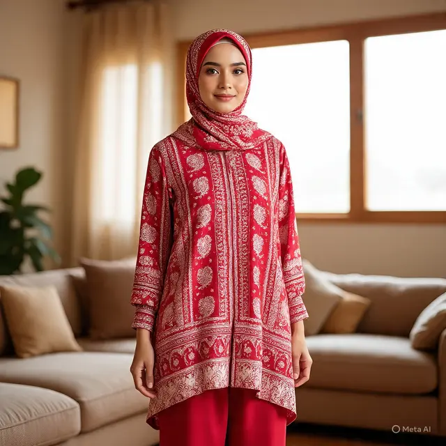 Tunik Merah Putih (Created by AI)
