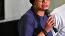 Mantan Menkeu Sri Mulyani Indrawati ketika memberi keterangan kepada wartawan usai diperiksa Bareskrim Polri di Gedung Kementerian Keuangan, Jakarta, Senin (8/6). Sri Mulyani diperiksa sebagai saksi kasus dugaan korupsi penjualan kondensat. (Liputan6.com/