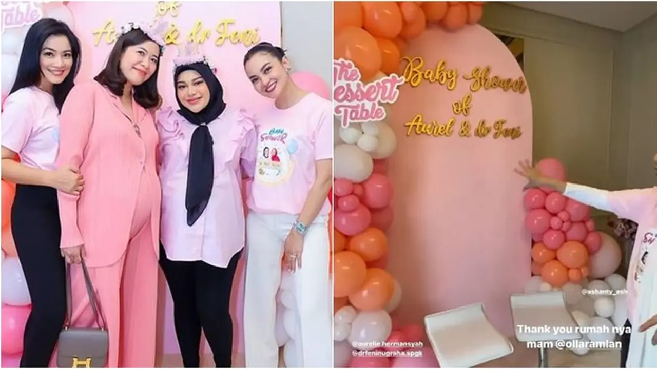 8 Momen Kejutan Baby Shower Aurel Hermansyah oleh Geng Cendol, Seru Banget