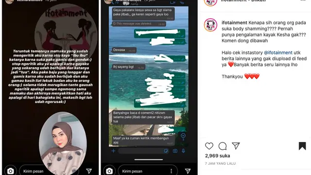 Unggahan Kesha Ratuliu.