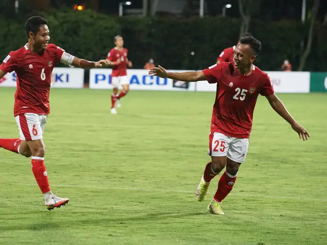 Dua pemain Timnas Indonesia, Evan Dimas (kiri) dan Irfan Jaya ketika melawan Kamboja di Piala AFF 2020. (PSSI).