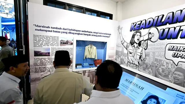 Presiden Prabowo Subianto meresmikan Museum Ibu Marsinah dan Rumah Singgah di Kabupaten Nganjuk, Jawa Timur.