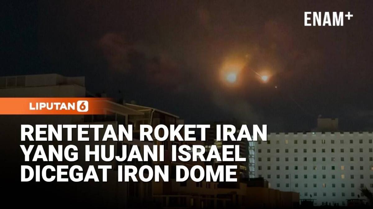 Penampakan Roket Iran Hujani Tel Aviv dan Yerusalem, Satu Tewas di Israel