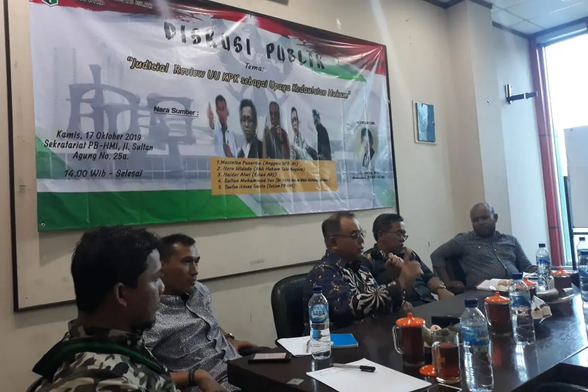 PB HMI nilai judicial review UU KPK tepat. (Yusron/Liputan6.com)