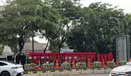 Tak Lagi Dipagari Besi, Mal Kokas Kini Dihiasi Ornamen HUT RI