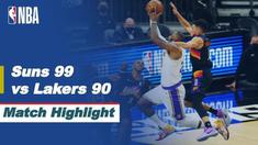 Berita video highlights game 1 babak 1 NBA Playoffs 2021 wilayah barat, di mana Phoenix Suns menang 99-90 atas LA Lakers, Senin (24/5/2021) pagi hari WIB.