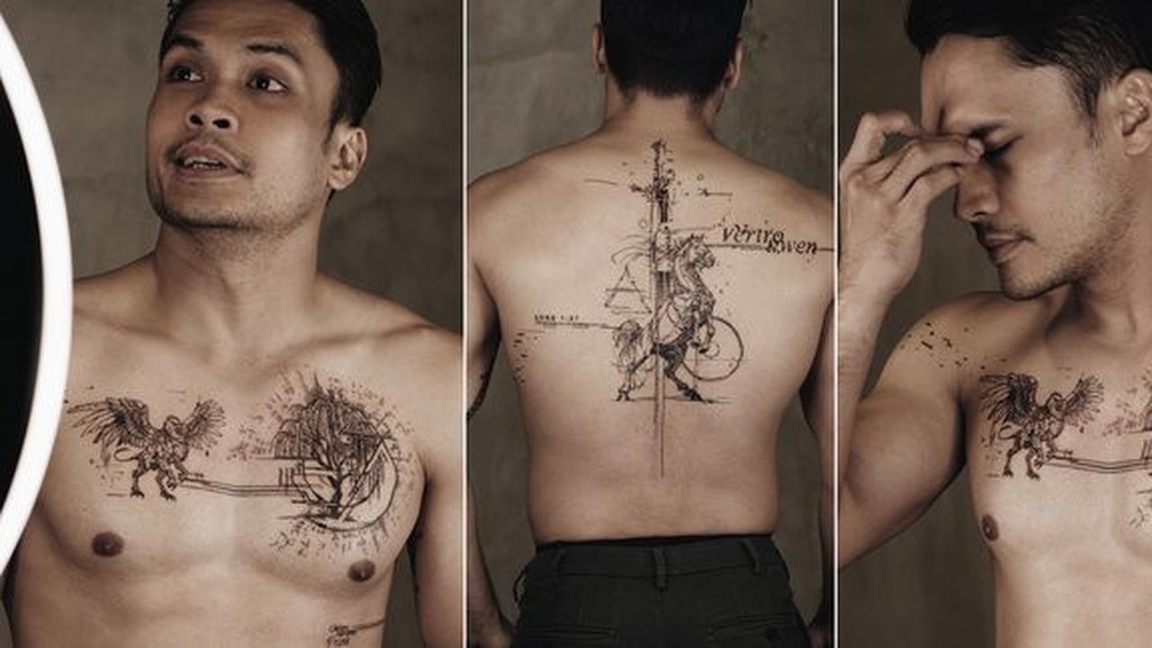 Nambah Tato di Bagian Punggung & Dada, Randy Pangalila Abadikan Nama Sang Istri di Tubuhnya