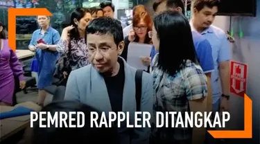 Pemred media online Filipina Rappler, Maria Ressa ditangkap polisi Filipina atas tuduhan pencemaran nama baik.