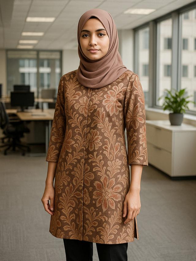 10 Model Atasan Batik Kantoran yang Elegan dan Simpel untuk Wanita ...