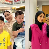 Penampilan Keluarga Raffi Ahmad dan Nagita Slavina usai menunaikan ibadah Haji mencuri atensi. [@raffinagita1717/@nissyaa/@syahnazs].