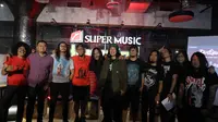 Burgerkill dan Deadsquad saat jumpa pers di kawasan Radio Dalam, Jakarta, Kamis (11/10/2018)