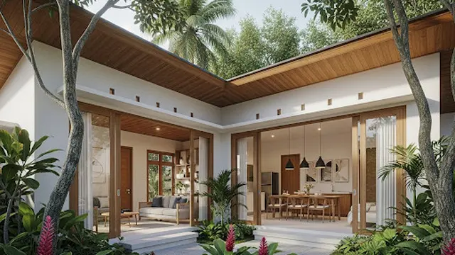 Rumah Sederhana di Kampung dengan Desain Letter L