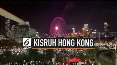 Warga Hong Kong berkumpul di pusat kota sambil bernyanyi sebagai pesan untuk para anggota G20 yang akan menggelar KTT di Osaka, Jepang.