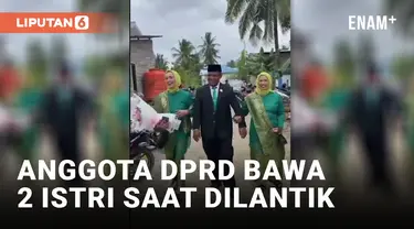 Viral! Anggota DPRD Bawa Dua Istri saat Dilantik