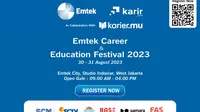 Emtek dan Karir.com menyelenggarakan Emtek Career &amp; Education Festival 2023. Kegiatan ini berkolaborasi dengan Karier.mu serta Program Kartu Prakerja (Dok Emtek)