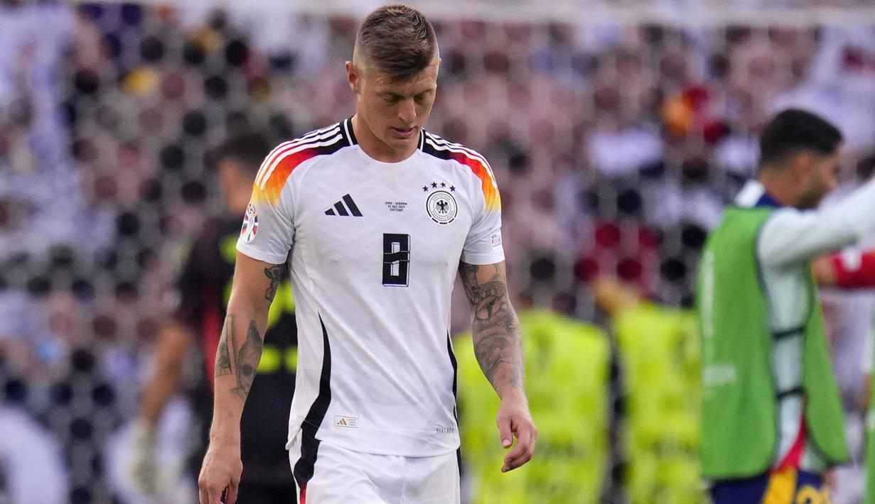 Karier sepak bola Toni Kroos akhirnya benar-benar diselesaikan Timnas Spanyol. (AP Photo/Manu Fernandez)