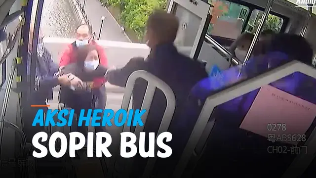 VIDEO: Detik-Detik Sopir Bus Gagalkan Upaya Bunuh Diri Ibu dan Anak