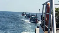  Kementerian Kelautan dan Perikanan (KKP) kembali menangkap enam kapal perikanan asing (KIA) ilegal berbendera Vietnam (Foto: KKP).