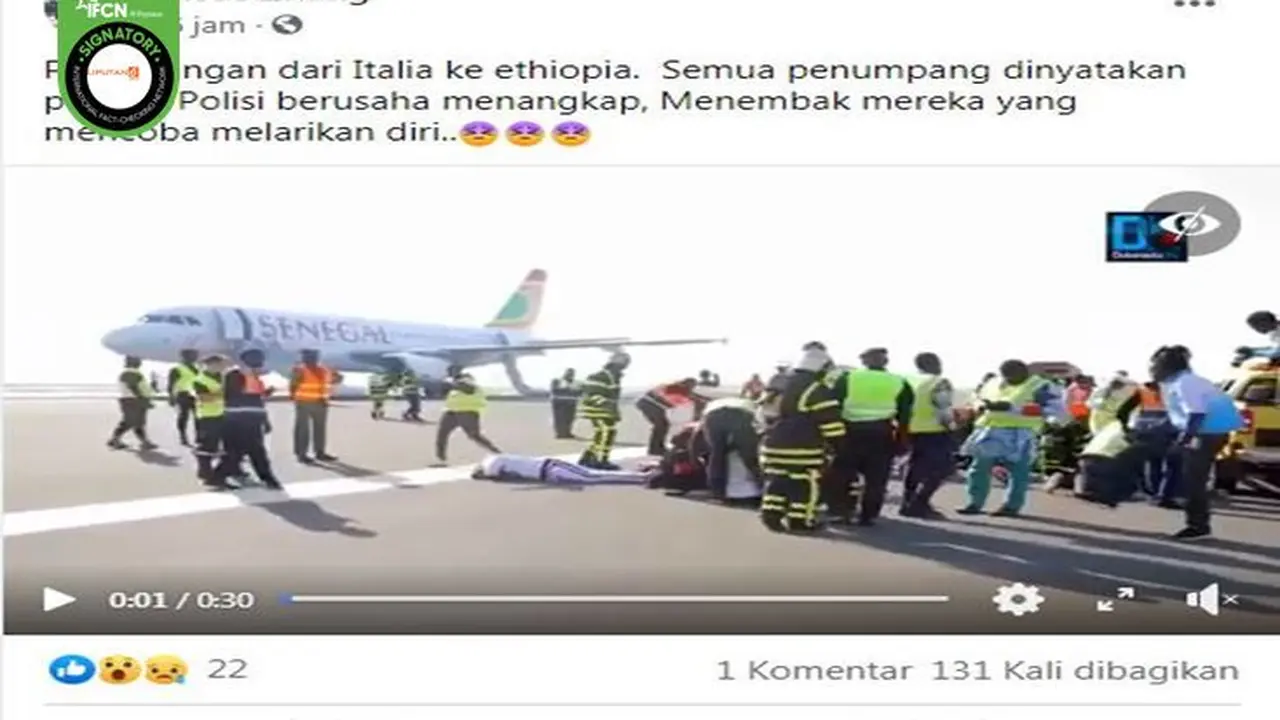 Gambar Tangkapan Layar Video Latihan Darurat di Senegal