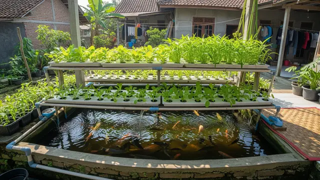 Ide Aquaponik Rumahan agar IRT Bisa Panen Sayur dan Ikan Sekaligus
