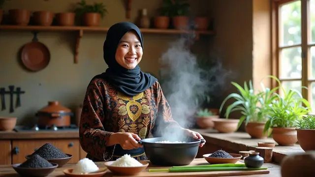 cara membuat bubur ketan hitam