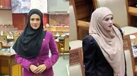 Gaya hijab 'jadul' Mulan Jameela saat kerja jadi anggota DPR, jadi sorotan. (Sumber: Instagram/@mulanjameelacenter)