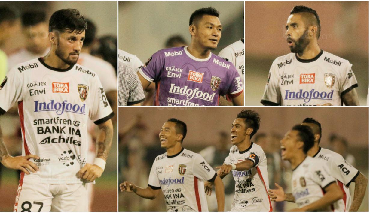 Berikut ini enam pemain Bali United yang akan menjadi momok bagi Persija pada laga final Piala Presiden 2018. Diantaranya, Stefano Lilipaly, Demerson Bruno, Fadil Sausu dan kiper Wawan Hendrawan. (Bola.com/M Iqbal Ichsan)