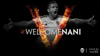 Gelandang Portugal, Luis Nani, bergabung ke Valencia pada Selasa (5/7/2016). (dok. Valencia CF)