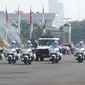 Presiden Jokowi akan dikawal dengan sejumlah kendaraan, berikut personil Paspampres bersenjata lengkap.
