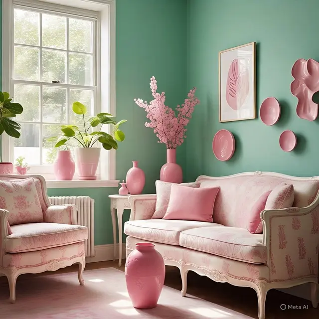 Inspirasi Kombinasi Cat Rumah Warna Ijo Tosca dan Pink