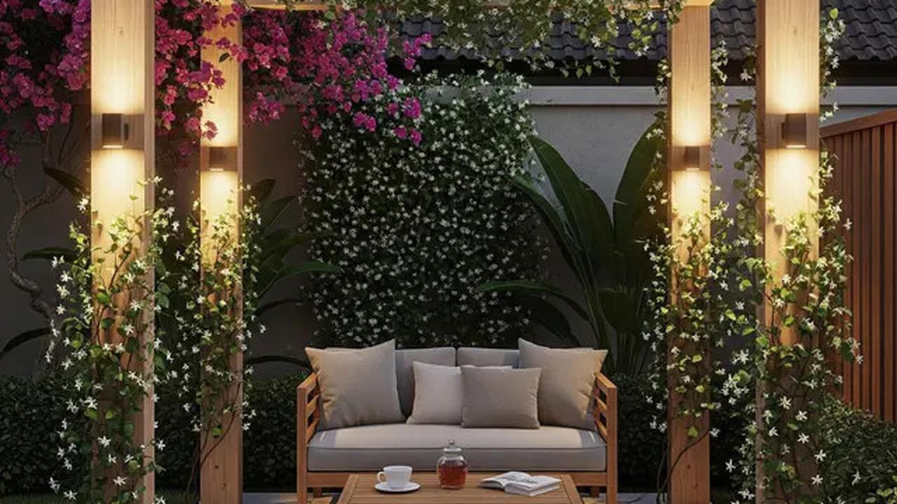9 Model Teras Belakang Rumah dengan Tiang Tanaman Salur yang Instagramable 2025
