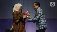 Ida Fauziyah mengatakan ada tiga program inovatif Kementerian Ketenagakerjaan yang terus dikembangkan. Program inovatif kemandirian ekonomi, program inovatif bidang pelayanan publik, dan program inovatif pendukung digitalisasi. (Merdeka.com/Imam Buhori)