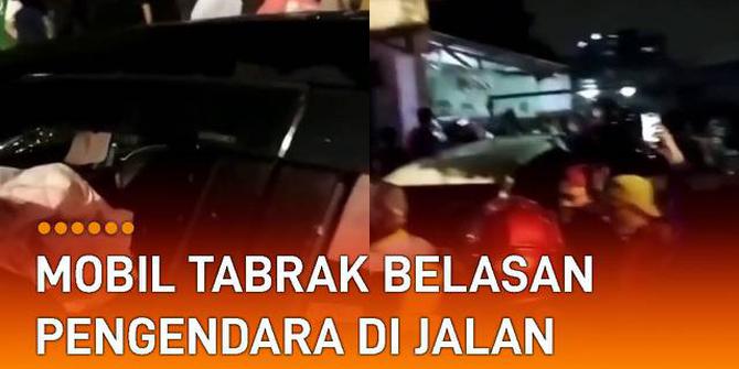 VIDEO: Lawan Arah, Mobil Tabrak Belasan Pengendara di Jalan