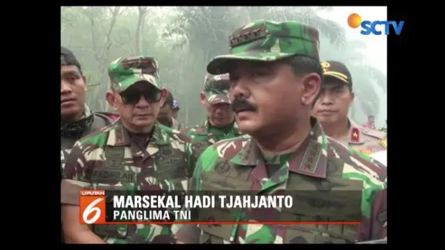 Panglima TNI tinjau langsung lokasi kebakaran hutan di Provinsi Riau yang semakin meluas. Pihaknya akan melakukan koordinasi langsung dengan Presiden.