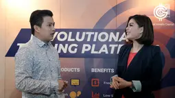 Brand Ambassador Global Investa Capital (GIC) Trade Merry Riana dan CEO GIC Trade Peter Tendean berbincang di sela peluncuran Platform GIC Trade Futures di Jakarta, Sabtu (13/4). GIC Trade yakin bisa mendorong pola pikir investasi lebih kuat di Indonesia. (Liputan6.com/Fery Pradolo)
